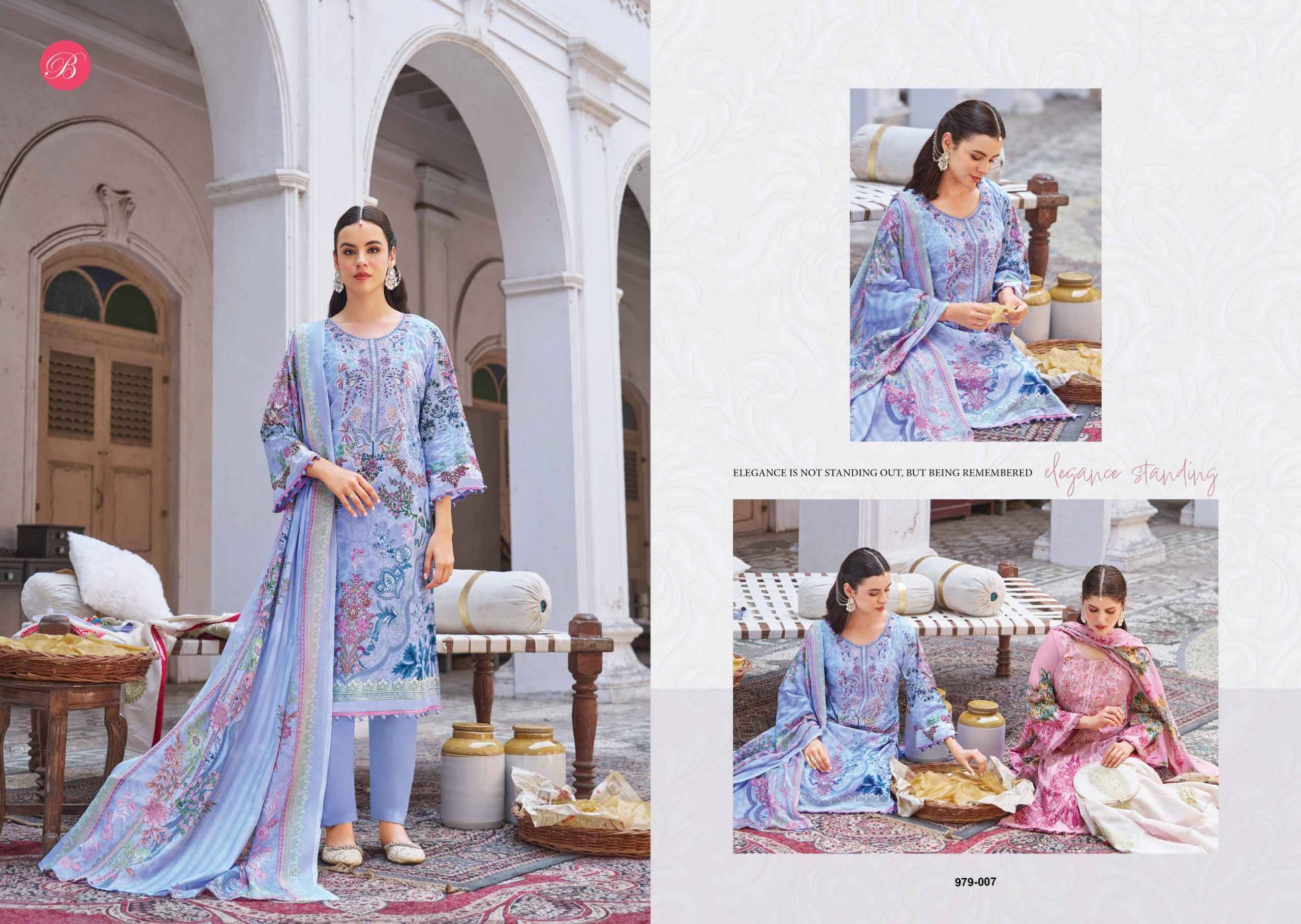NAIRA VOL-142 By BelliZa DesigNer StuDio Pakistani Stylish Beautiful Colourful Printed & Embroidered Party Wear & Occasional Wear Pure cotton Dresses At Wholesale Price